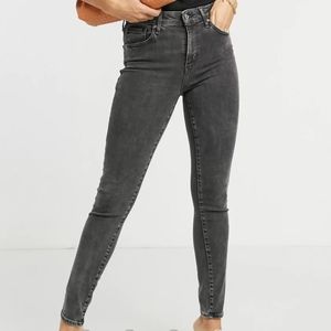 Levi's 721 high rise skinny washed  black / grey
